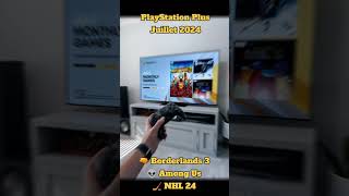 #playstation Plus à partir du 2 juillet :🔫 #Borderland 3 👽 Among Us 🏒 NHL 24