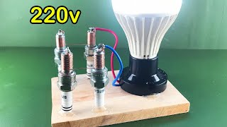 Free Energy Electricity Using By Spark Plug With Magnet 100%