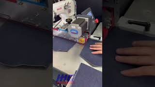 Automation Denim Jeans Back Pocket Hemming Machine ( Easy Operation) Chain Stitch#Shorts