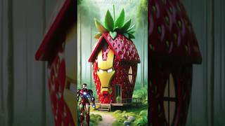 Superheroes as Strawberry House💥Avengers vs DC - All Marvel Characters #avengers #shorts #marvel #dc