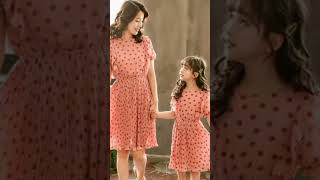 mother and daughter same dress 2023 | matching outfit 2023