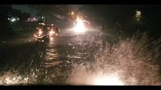 Driving my Ford Freestar Through Hurricane Ida - Floods and Lightning