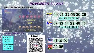 [LIVE] PCSO 9:00 PM DRAW - NOVEMBER 17, 2024 LOTTO RESULTS