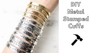 DIY-  Metal Stamped Aluminum Cuff Bracelet