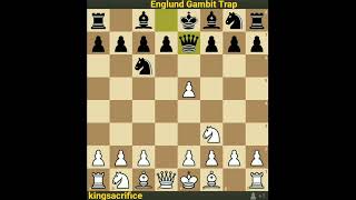 Englund Gambit Trap #chess #kingsacrifice #shorts