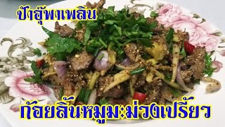 ก้อยลิ้นหมูมะม่วงเปรี้ยว | อาหารอีสานแซบๆ | ป้าอุ๊พาเพลิน