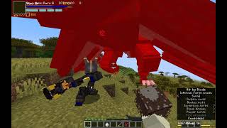 Minecraft Dawncraft: Fire Dragon Fight (without guard)