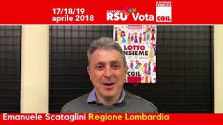 Emanuele Scataglini candidato per la FP CGIL per le elezioni RSU della Regione Lombardia