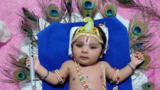 krishnastami baby photo shoot at home new born baby new ideas.#krishnastatus #sriyansh