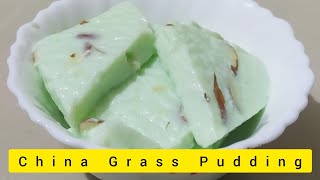 China Grass Pudding | Ghaas ka Halwa | Agar agar Pudding recipe at Home