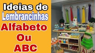 Lembrancinhas de festa infantil do tema Alfabeto ou ABC - ideias de Decoração de ABC