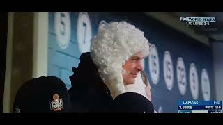 New York Yankees up-close - Aaron Judge gets a base-on-balls, 1st inning, October 29, 2024