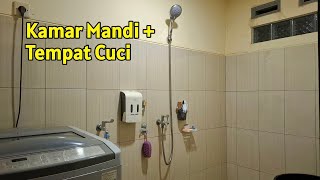 Desain Kamar Mandi, Shower, Toilet (WC) + Tempat Cuci Minimalis 2,5 x 1,5 Meter