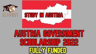 Austria Government Scholarship 2022 | Fully Funded