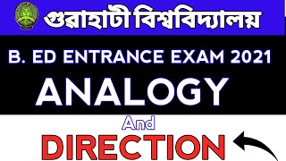 Analogy reasoning | analogy reasoning tricks | gauhati university bed entrance result 2021 | gu bed