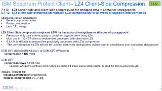 IBM Spectrum Protect 8.1.12 – Client-side LZ4 Compression – Demo