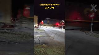 CSX 795 Mid-Train #nighttrain #distributedpower #dpu #dp @CameraBryan #es44ac #locotrol #freight