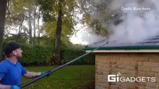 This pressure washing system is really  hot