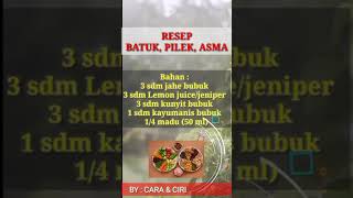 RESEP BATUK-PILEK-ASMA