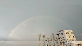 rain and beautiful rainbow🌈 lovely wheather