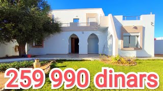 Villa QUINTO : magnifique s+3 dans un quartier calme a vendre à Djerba  فيلا للبيع بسعر مناسب جداً