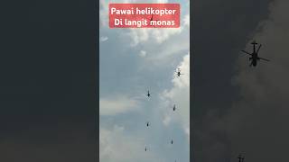 Pawai helikopter di langit monas #huttni2024 #atraksipesawat #helikopter