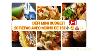 DÉFI MINI BUDGET! 20 REPAS AVEC MOINS DE 15€💸😲👛✨ J-1