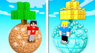 um NOOB e um PRO estão DIVIDINDO UM MUNDO no Minecraft!