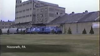 Short Version: Conrail rolls up the Cement Secondary through Bethlehem, Nazareth and Stockertown, PA