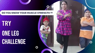 One leg challenge | Know your muscle strength | Challenge your family and friends | Ekam Fateh Vlogs