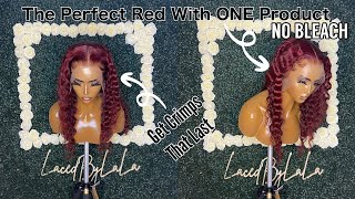 Go BRIGHT RED with ONE product [NO BLEACH] | Get PERFECT CRIMPS that LAST | Risha Tonae'