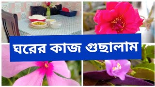 দুপুর একটার সময় ঘুম থেকে উঠে ঘরের কাজগুলো গুছালাম।