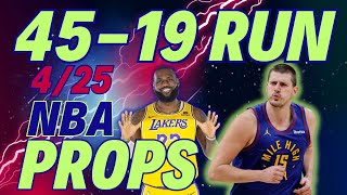 NBA PRIZEPICKS TODAY 4/25 | PLAYER PROPS & BEST BETS | FREE PROP PICKS | NBA BETTING PROPS