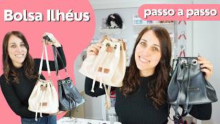 BOLSA SACO ou BUCKET BAG em sintético | Tutorial com MOLDE GRATUITO