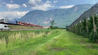 UN VENERDì SULLA BRENNERO IN 4K. Ora (BZ), 16.06.23 #ferroviadelbrennero #brennerbahn #vectron