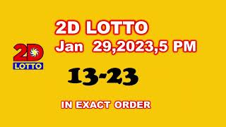 PCSO Lotto Result 5 PM Draw January 29,2023 I 2D I 3D