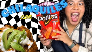 Como hacer Chilaquiles con DORITOS!! 🌶️🧀🌽