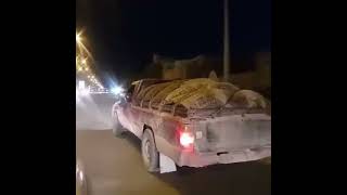 Jumping Toyota 2000 with importing load of Diesel to | iran Balochistan Border ایران بلوچستان باڈر