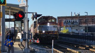 MBTA GP40MC-3 heritage unit #1129 crossing Everett Avenue!