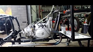 Assembling a Ural motorcycle engine part 7 Engine starting