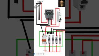 Four Way MCB Box Connection // Distribution Box Wiring Connection #election#shortvideo #electronic