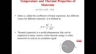 Sensor  temperature thermal properties and Heat Transfer