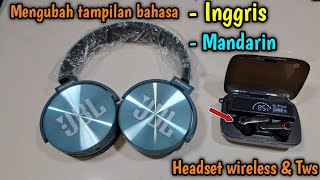 CARA MENGUBAH TAMPILAN SUARA BAHASA PADA HEADSET WIRELESS DAN TWS,INPODS12 #headset #inpods #airport