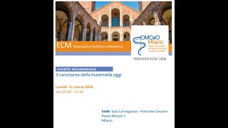 "Il carcinoma della mammella oggi" evento ECM OMCeOMI