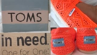 Toms Unboxing - Neon Coral Crochet Toms