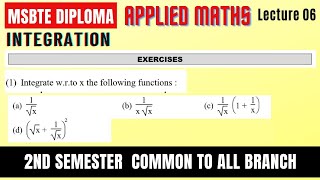 Integration Lec 06 || Applied Mathematics  ||2nd Semester || Diploma MSBTE ||