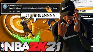 MY SUBSCRIBERS GAVE ME THE BEST JUMPSHOT ON NBA 2K21! I DIDN'T MISS A SHOT 100% HIGHEST GREEN WINDOW