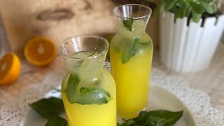 Limonata tarifi- Ev yapımı limonata- 1 portakal 1 limon ile limonata