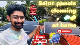 Fist Time Solar Panels Cleaning #viralvideo #solar #solarpanels #cleaning #solarsystem #video #home