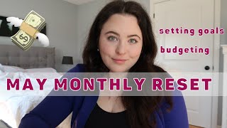 MAY MONTHLY RESET💐 may goals, planning for the month, daily habits & finance